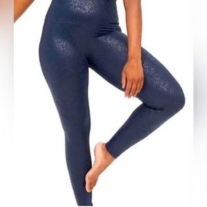 Navy blue Aerie crackle high waisted leggings